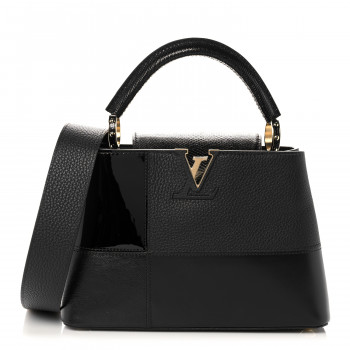 Louis Vuitton Taurillon calfskin karung patchwork capucines bb black